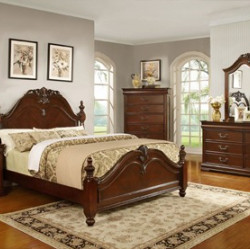 Solid wood bedroom bed