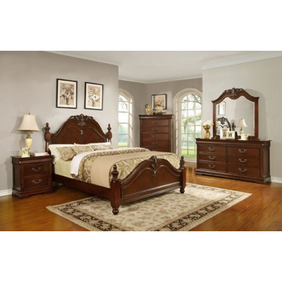 Solid wood bedroom bed