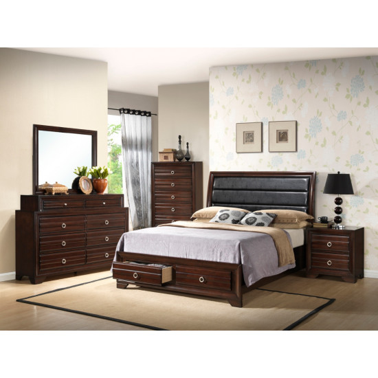 Solid wood bedroom bed