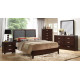 Solid wood bedroom bed