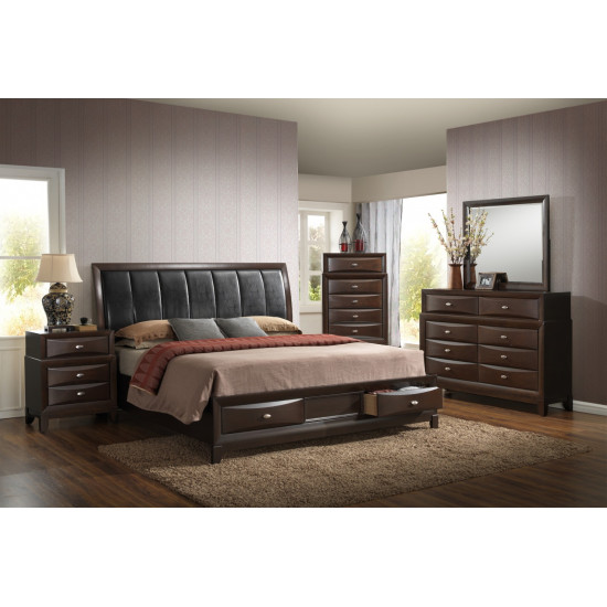 Solid wood bedroom bed